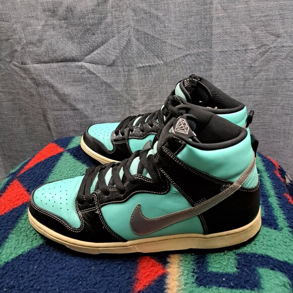 Size 12 - Nike SB Dunk High Premium x Diamond Supply Co. Tiffany 2014 Men - Picture 1 of 16